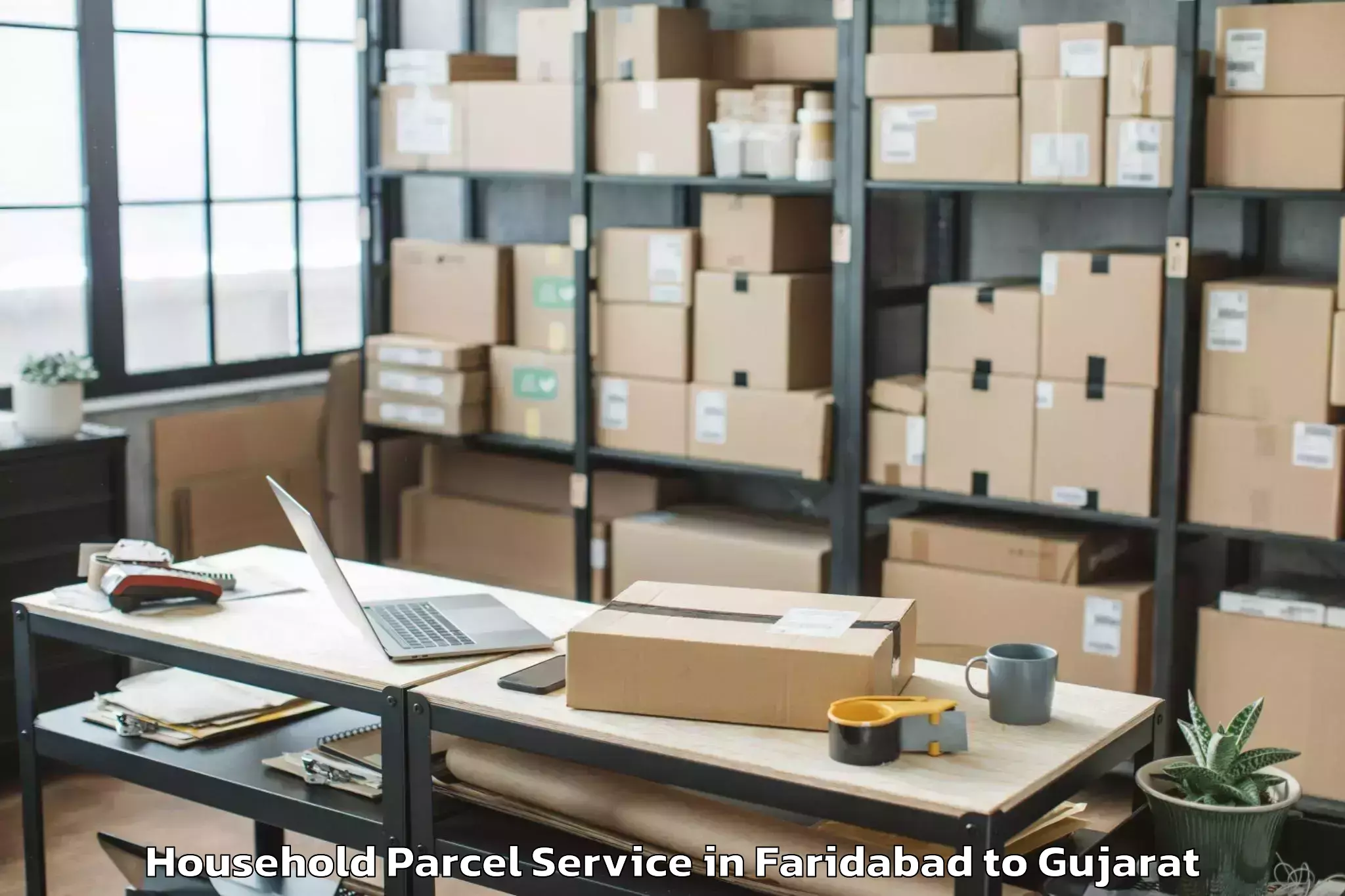 Book Your Faridabad to Jasdan Household Parcel Today